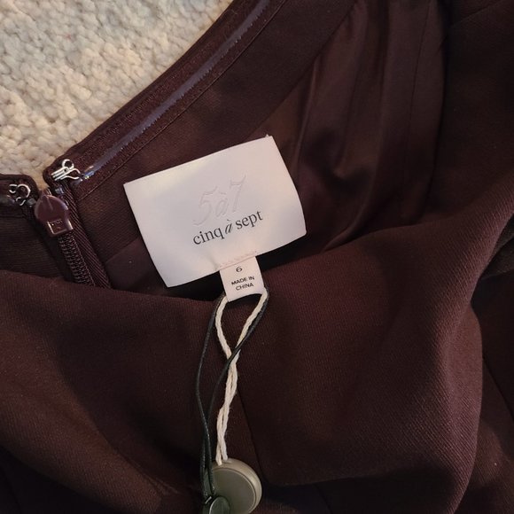 NWT Cinq a Sept Kenna Off The Shoulder Dress, Size 6 - Picture 4 of 5